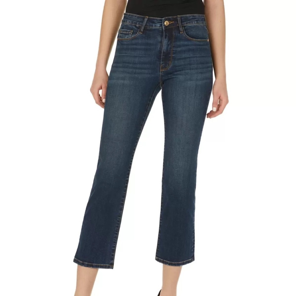 Numero Phoenix High Rise Straight Crop Jeans in Imperial Blue Size 28 NWT